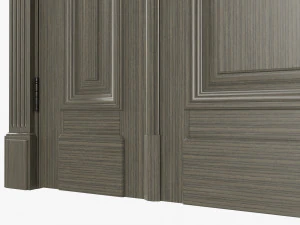 Classic Door Double 07 3D Model