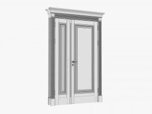 Classic Door Double 07 3D Model