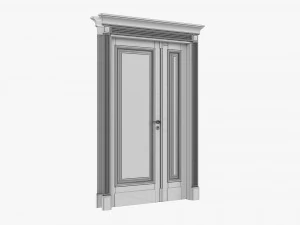 Classic Door Double 07 3D Model