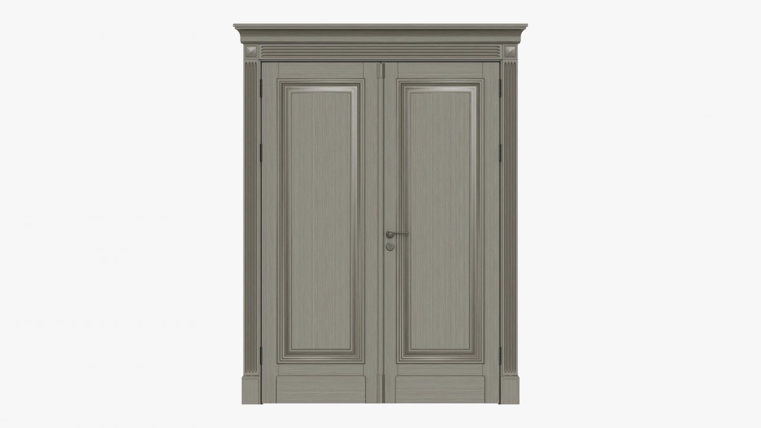 Classic Door Double 08 3D Model .c4d .max .obj .3ds .fbx .stl .blend 