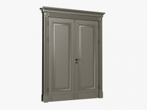 Classic Door Double 08 Model 3D