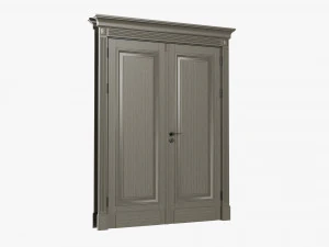 Classic Door Double 08 3D Model