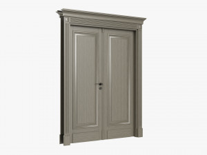 Classic Door Double 08 Model 3D
