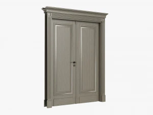 Classic Door Double 08 3D Model