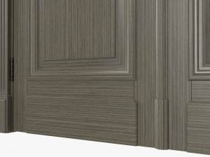 Classic Door Double 08 Model 3D