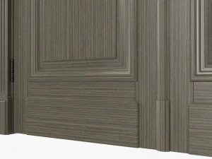 Classic Door Double 08 3D Model