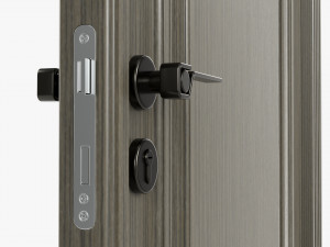 Classic Door Double 08 Model 3D