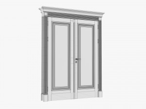 Classic Door Double 08 Model 3D