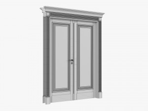 Classic Door Double 08 Model 3D