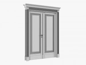 Classic Door Double 08 3D Model