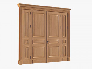 Classic Door Quad 01 3D Model