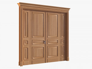 Classic Door Quad 01 3D Model