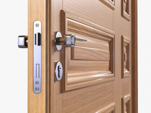 Classic Door Quad 01 3D Model