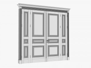Classic Door Quad 01 3D Model