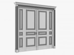 Klassieke Deur Quad 01 3D Model