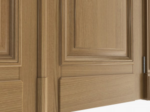Classic Door With Glass Double 01 3D Model