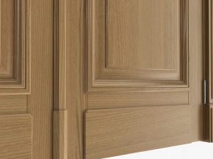 Classic Door With Glass Double 01 3D Model