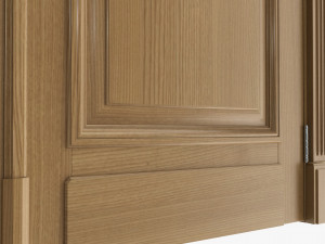 Classic Door With Glass Double 02 3D Model