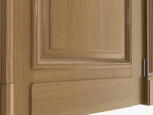 Classic Door With Glass Double 02 3D Model