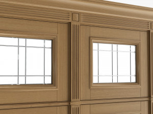 Classic Door With Glass Quad 02 3D Model
