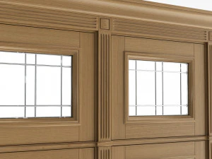 Classic Door With Glass Quad 02 3D Model