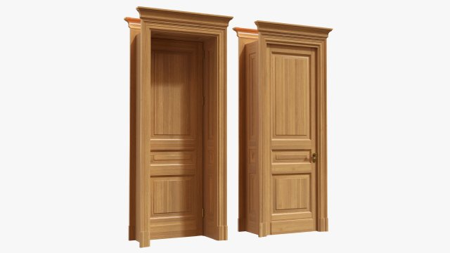 Classic Door With Portal 01 3D मॉडल .c4d .max .obj .3ds .fbx .stl .blend 