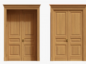 Classic Door With Portal 01 Double Modelo 3D