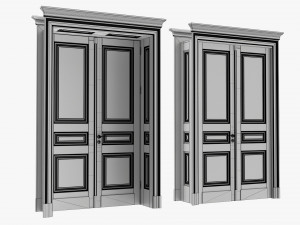 Classic Door With Portal 01 Double Modelo 3D