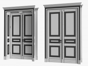 Classic Door With Portal 01 Double Modelo 3D