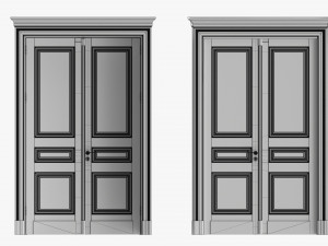 Classic Door With Portal 01 Double Modelo 3D