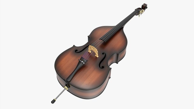 Double Bass 02 3Dモデル .c4d .max .obj .3ds .fbx .stl .blend 