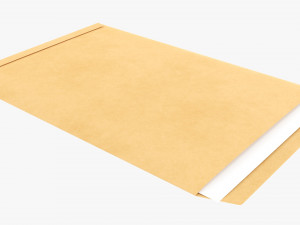 Envelope Mockup 01 Open 3D Model