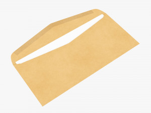 Envelope Mockup 02 Open 3D Model