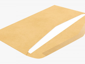 Envelope Mockup 02 Open 3D मॉडल