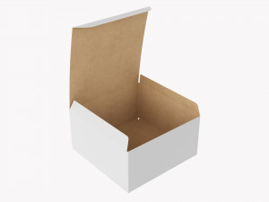 Gift Box Paper 04 Opened 3D Model