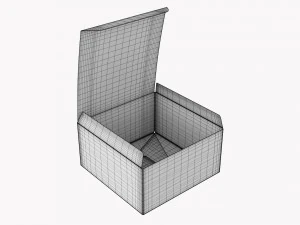 Gift Box Paper 04 Opened 3D Model