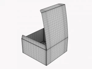 Gift Box Paper 04 Opened 3D Model