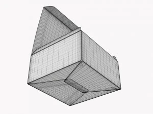 Gift Box Paper 04 Opened 3D Model