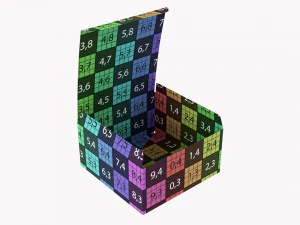 Gift Box Paper 04 Opened 3D Model