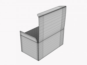Gift Box Paper 05 Opened 3D मॉडल