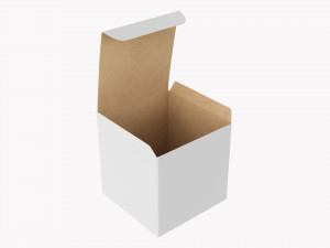 Gift Box Paper 06 Opened 3D Model