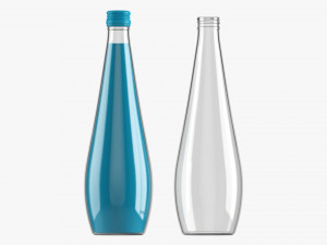 Glass Soda Soft Drink Water Bottle 01 Modelo 3D
