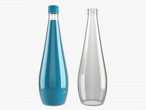 Glass Soda Soft Drink Water Bottle 01 Modelo 3D