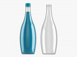 Glass Soda Soft Drink Water Bottle 02 3D Model