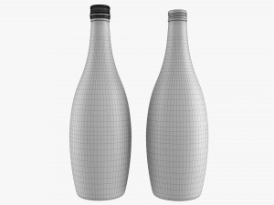 Glass Soda Soft Drink Water Bottle 02 3D-Modell