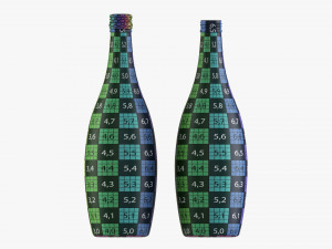 Glass Soda Soft Drink Water Bottle 02 3D-Modell
