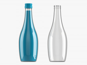 Glass Soda Soft Drink Water Bottle 03 3D Model