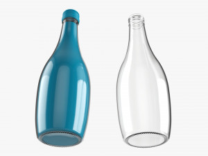 Glass Soda Soft Drink Water Bottle 03 3D Модель