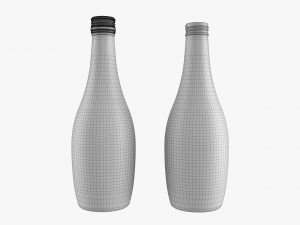 Glass Soda Soft Drink Water Bottle 03 3D Модель