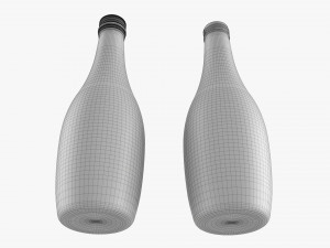 Glass Soda Soft Drink Water Bottle 03 3D Модель